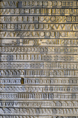 vintage letters from vintage press on vintage background