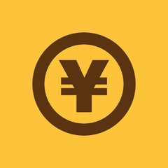 The yen icon. Cash and money, wealth, payment symbol. Flat