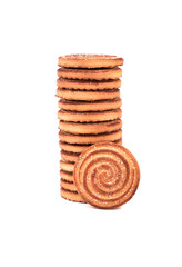 A stack of cookies