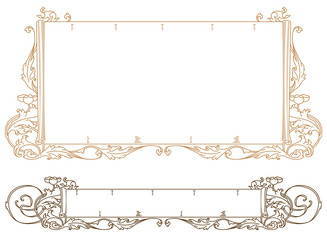 Vector abstract framework from the banner and bound plants