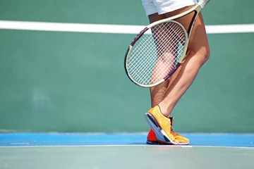 Zelfklevend Fotobehang Female tennis player © yellowj