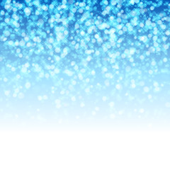 Glitter glow blue sparkles magical background. New year party and christmas design