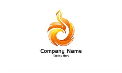 Fire Phoenix Logo Vector