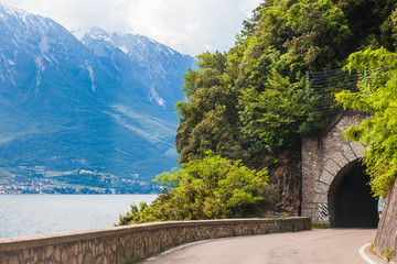 Lake Garda.  asphalt road