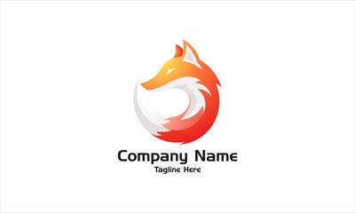 Obraz premium Circle Fox Logo Vector
