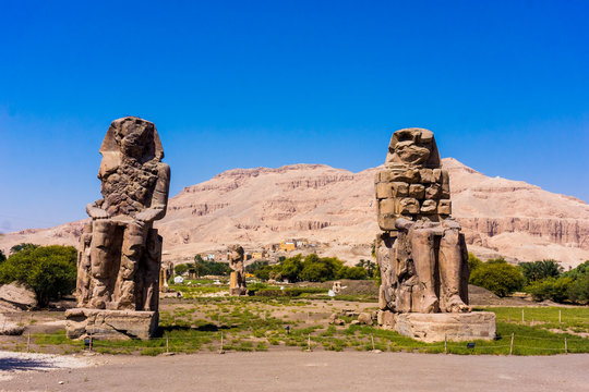 The Colossi of Memnon, Luxor, Egypt