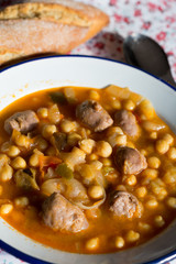 Chickpea stew with meat