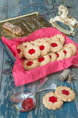Christmas cookies with jam