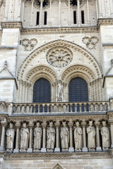 Obraz premium Paris - West facade of Notre Dame Cathedral. . Part of The King's Gallery