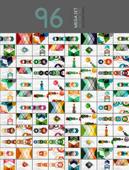 Mega collection of blank business corporate backgrounds, flyer, brochure design template. Multicolored compositions