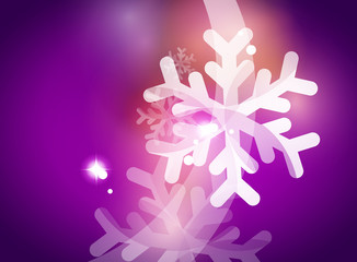 Vector Merry Christmas abstract background, snowflakes in the air