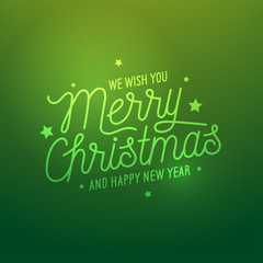 Merry Christmas light green vector background. Card or invitation