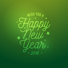 Happy New Year light green vector background. Card or invitation