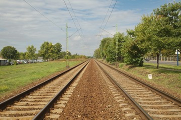 Fototapeta na wymiar Railroad Track Pair
