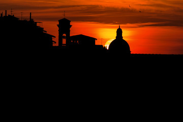 sonnenuntergang ponte vecchio