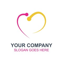 Hearts Love Vector Icon Logo