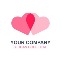 Hearts Love Vector Icon Logo
