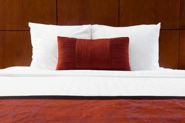 Hotel Room Bed and Pillows