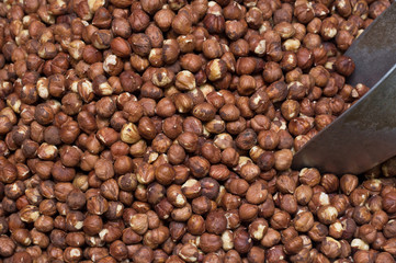 A group of hazelnuts. pattern