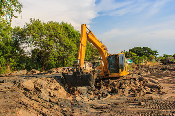 Obraz premium excavator in action
