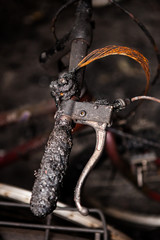 Bicycle burned handlebars