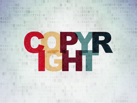 Law concept: Copyright on Digital Paper background