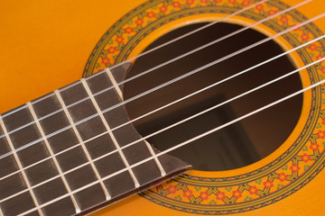 Detail of acoustic guitar