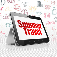 Tourism concept: Tablet Computer with Summer Travel on display