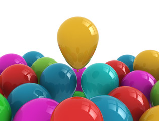 Fototapeta na wymiar Party balloons isolated on white background