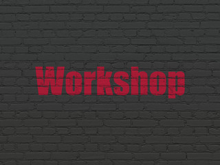 Obraz premium Education concept: Workshop on wall background