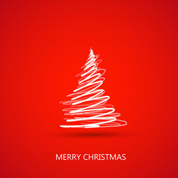 Merry christmas tree card easy all editable