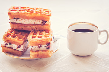 Coffe and Viennese waffles