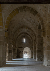 A passage at an old historical castle in Alexandria, Egypt