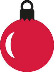 Obraz premium Red christmas tree ball
