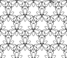 Floral Fine Seamless Vector Pattern