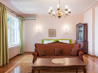 Hotel suite interior with classic style furniture