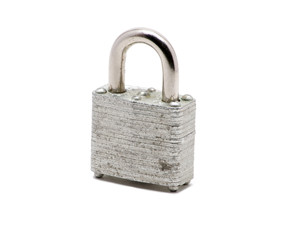 Fototapeta premium Isolated silver lock