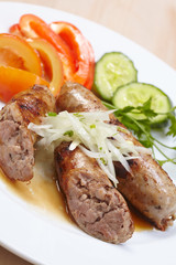 sausage with vegetables