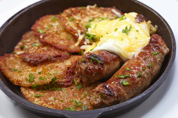Potato Pancakes with sausage