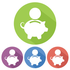 piggy bank icon vector