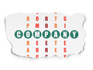 Finance concept: Company in Crossword Puzzle