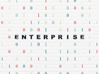 Finance concept: Enterprise on wall background