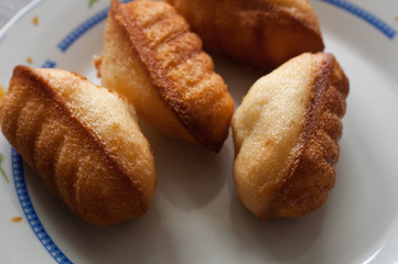 Madeleines in a plate