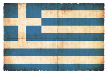 Fototapeta na wymiar Grunge-Flagge Griechenland