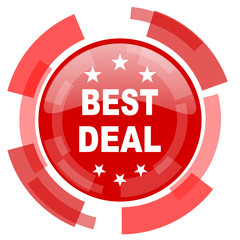 best deal red glossy web icon