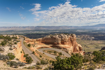 Fototapeta premium Winding road through colorado national monument