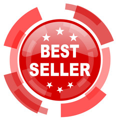 best seller red glossy web icon