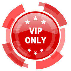 vip only red glossy web icon