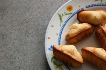 Madeleines in a plate
