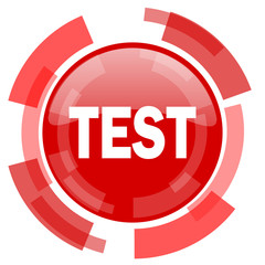 test red glossy web icon